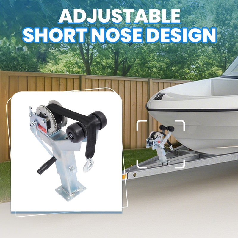 Winch Post Winch Stand Adjustable W/ Roller 1400lbs Winch For Boat Trailer Parts gallery
