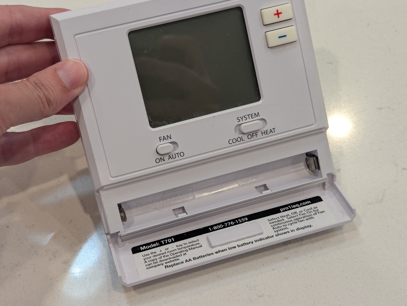 PRO1 IAQ T701 White 24 Volts Non-Programmable Electronic Thermostat Tested gallery