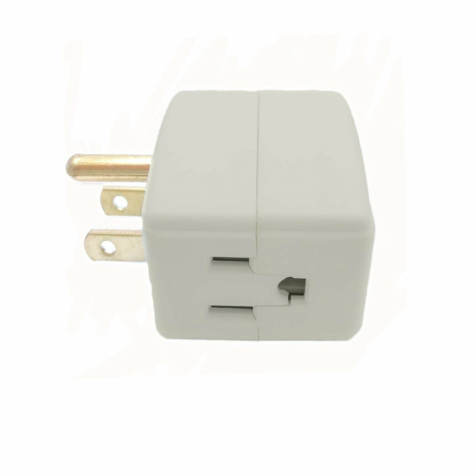 3-Packs Grounded 3 Outlet ETL Certified Cube Wall Tap Adapter (Light Grey) gallery