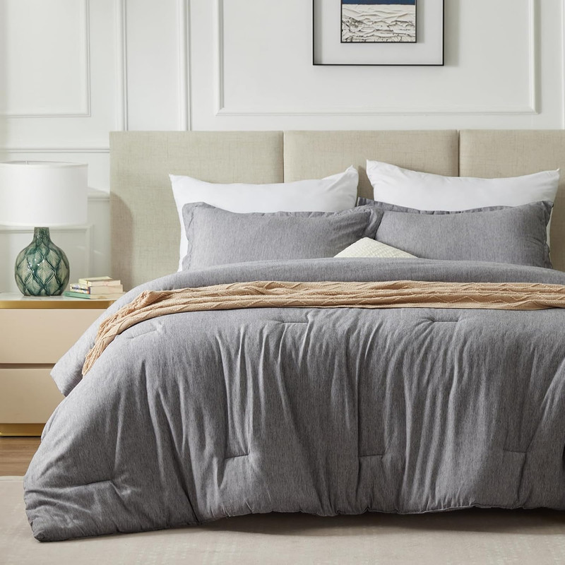 Twin/Twin XL Comforter Set Dorm Bedding - 2 Pieces Grey Twin Extra Long Soft Lux gallery
