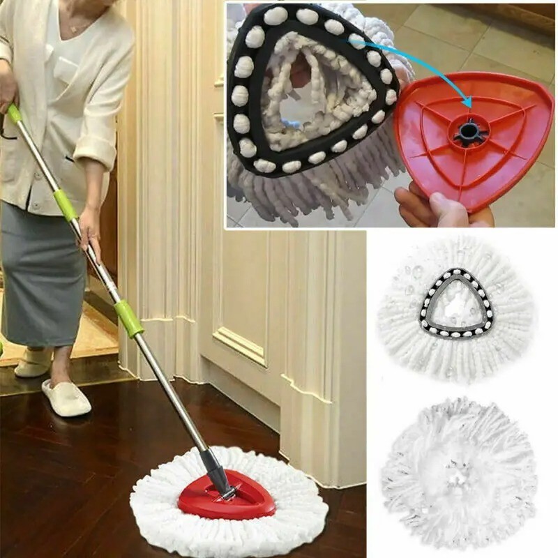 Microfibre Spin Mop Head Replacement Refill Easy Wring Floor Cleaning Pad gallery