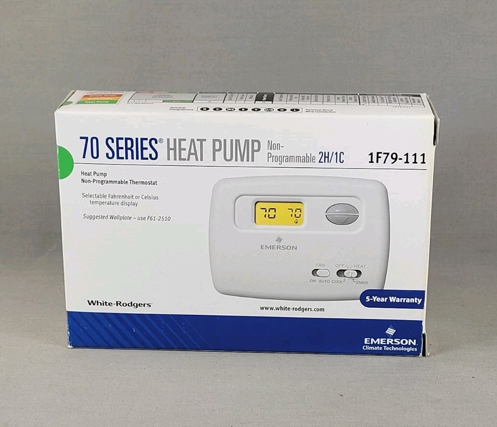 Emerson White-Rodgers 1F79-111 70 Series Non-Programmable Wired Thermostat 2H/1C gallery