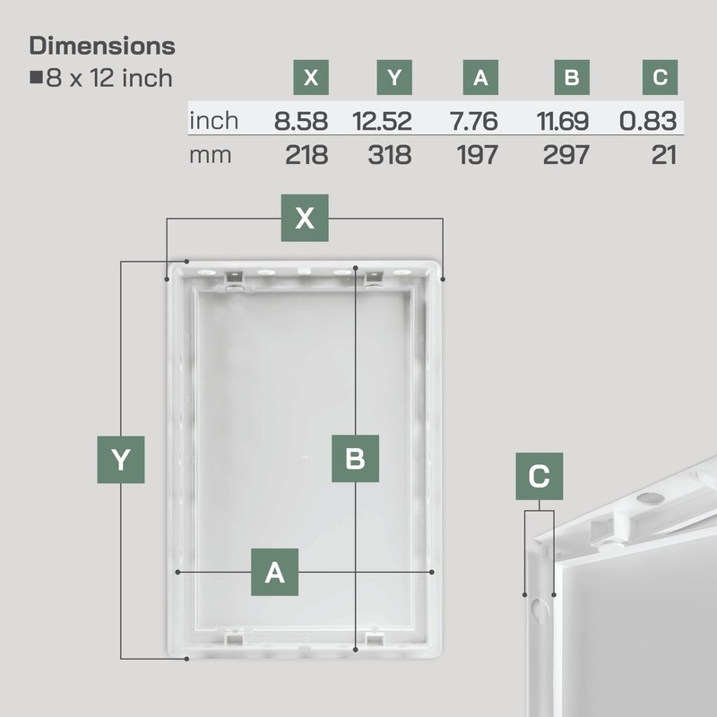 Access Panel 8x12 Inch for Drywall, Wall Ceiling – Electrical Inspection Door gallery