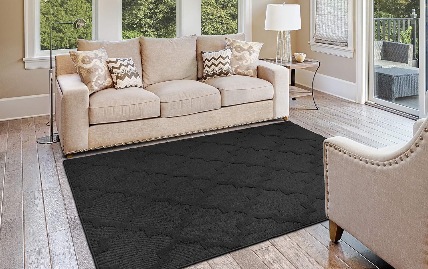 Quatro 5 Ft. X 7 Ft. Area Rug Black gallery