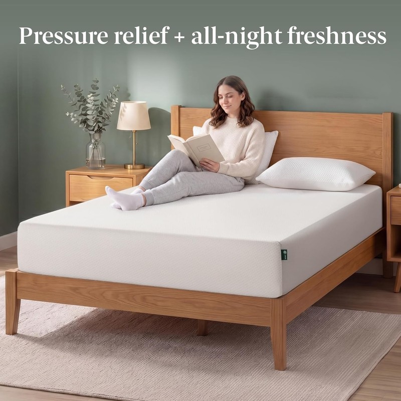Tea Memory Foam Mattress [New Version], Fiberglass Free, Firm gallery