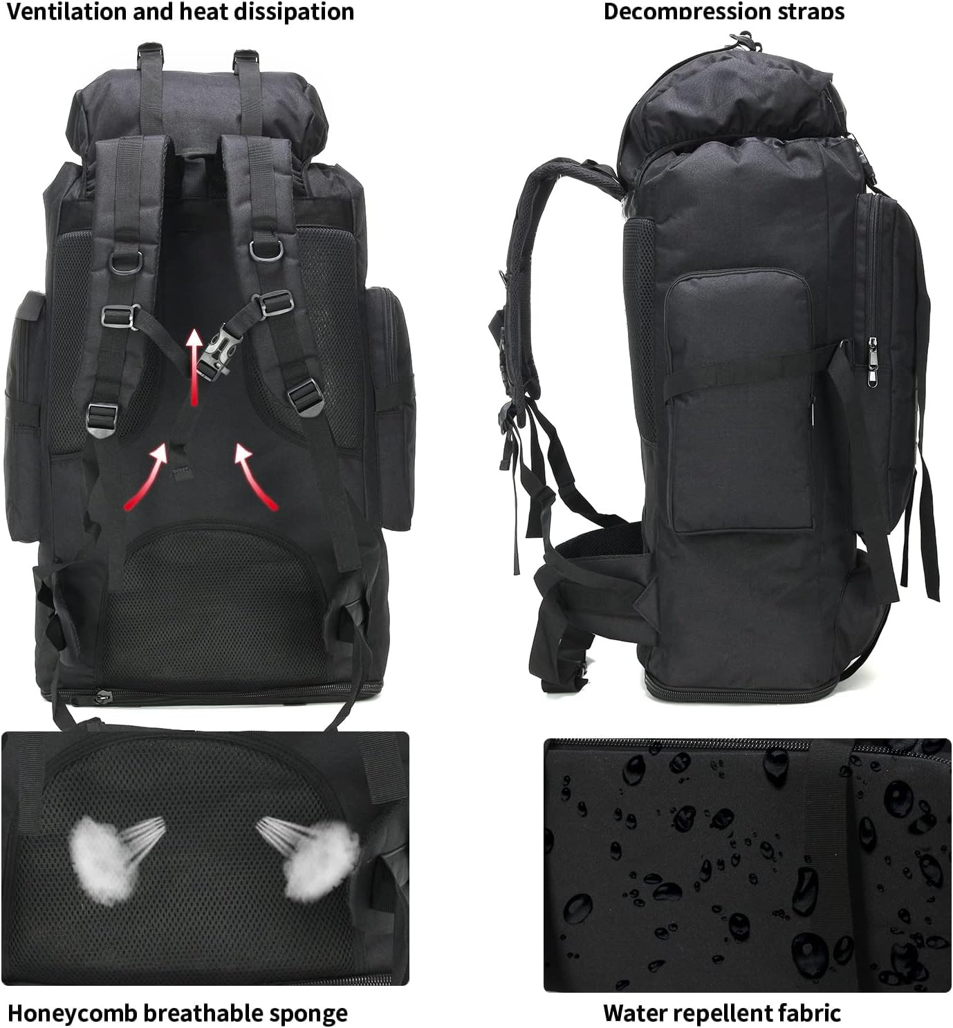 Hiking Backpack – 70L/100L Rucksack, Camping & Climbing Pack 2