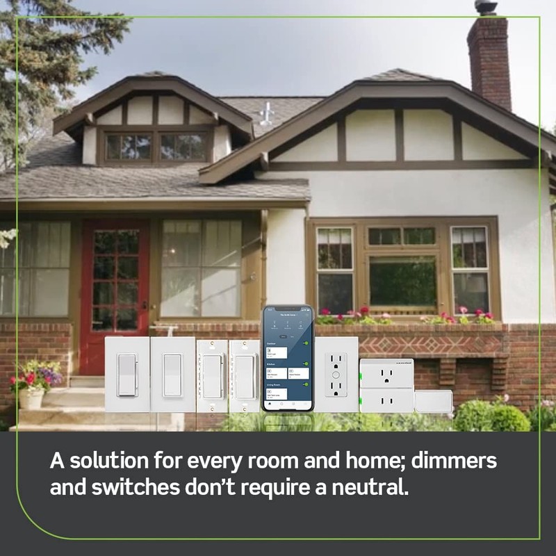 Leviton Smart Dimmer Starter Kit No Neutral Required Voice Control WiFi Bridge gallery