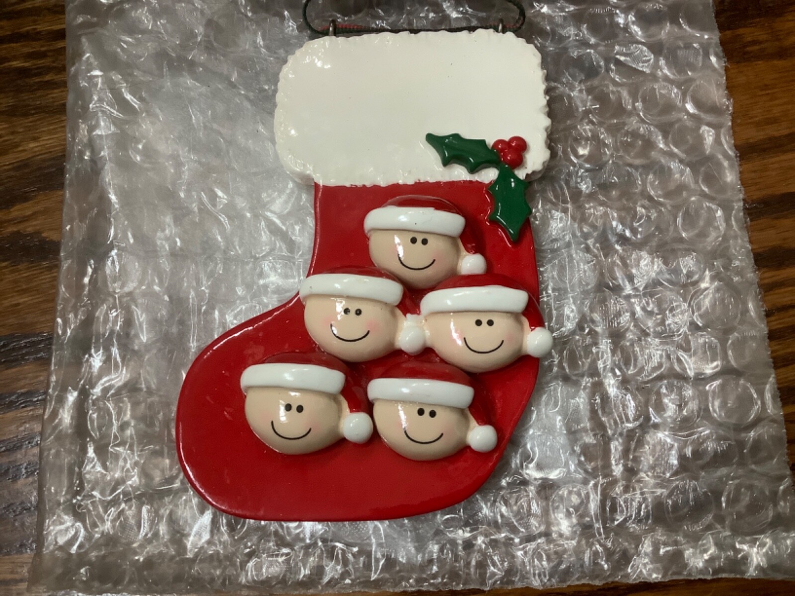 Christmas Tree Ornament Personalized Stocking Family of 5 (Customizable) gallery