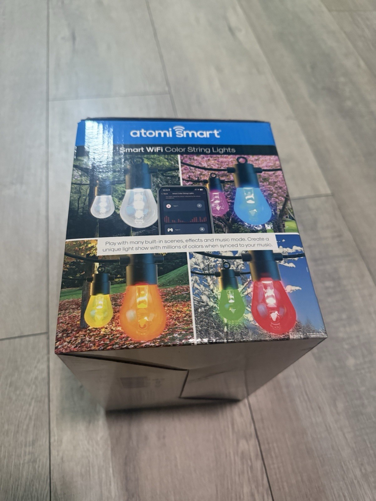 Atomi Smart Wi-Fi Color Outdoor String Lights - App controlled - 36ft gallery