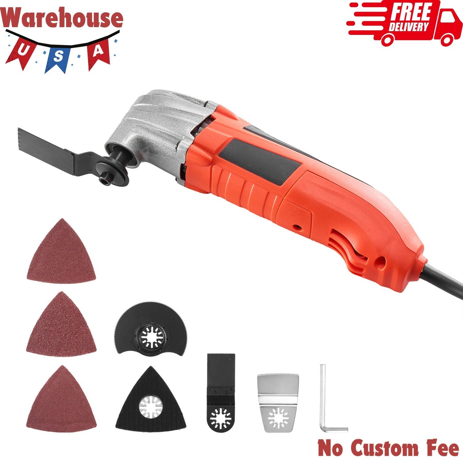 Oscillating Multi-Tool Kit, 2.2Amp Corded Electric Tool with 22,000 OPM Speed gallery