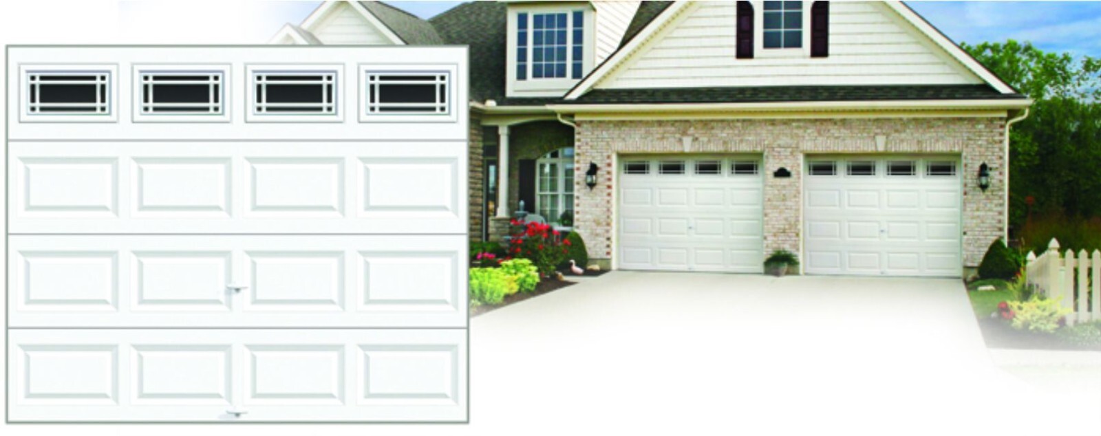 CLOPAY Prairie 510 Window Inserts /Short Panel Garage Door White Set of 4 gallery