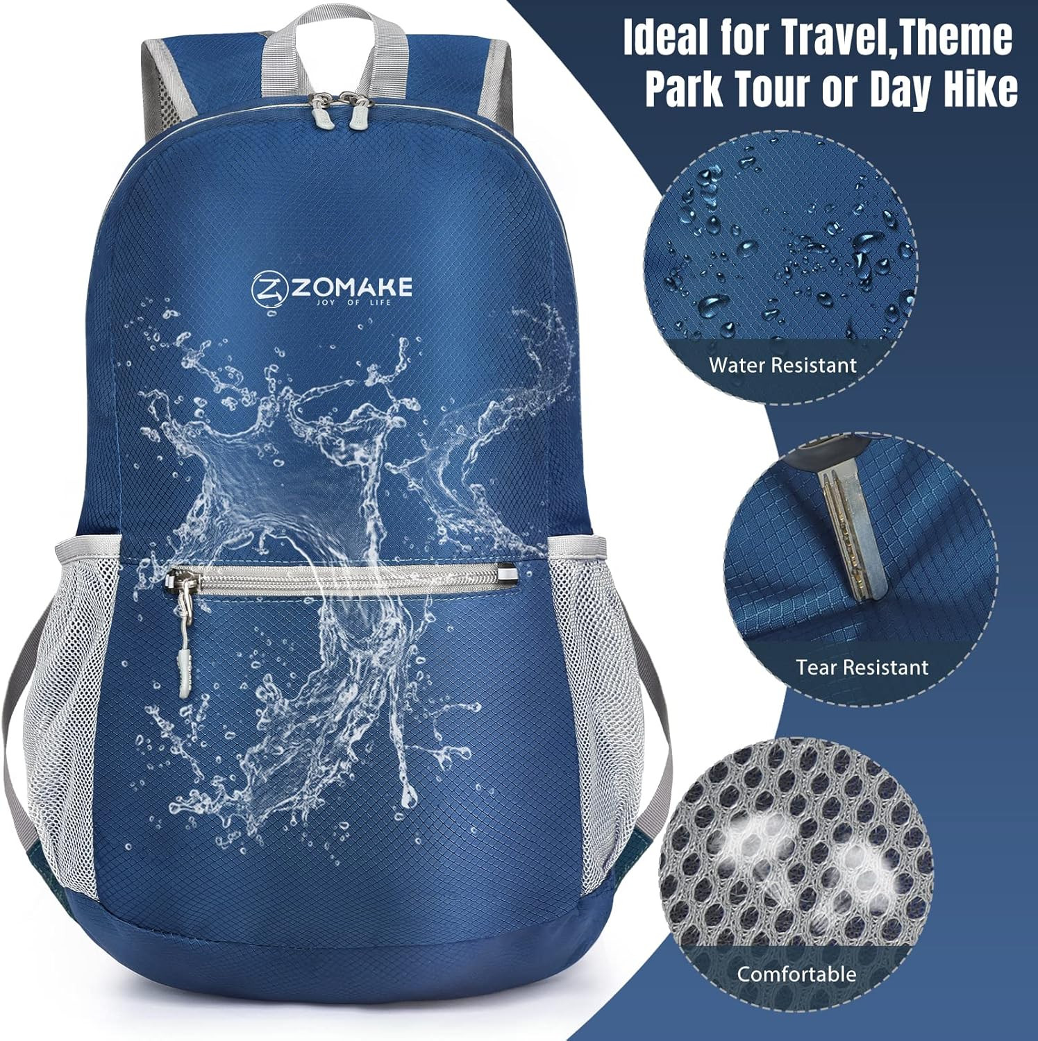 Ultra Lightweight Hiking Backpack 20L, Packable Small Backpacks Water Resistant 4