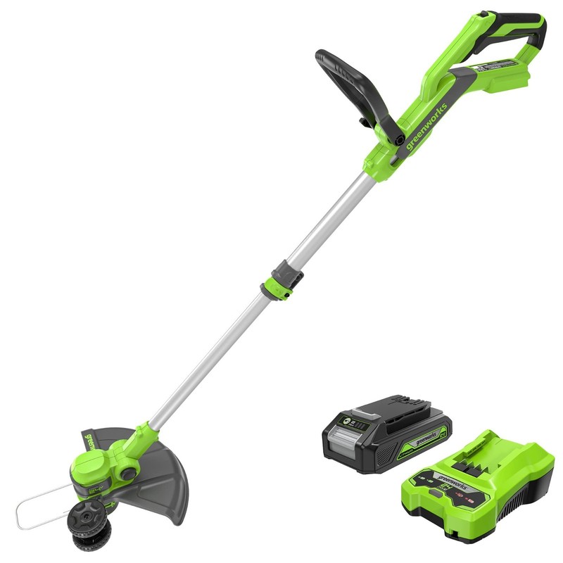 24V Cordless String Trimmer/Edger, 12" Cutting Width, Ultra-Light 6 lbs, Battery gallery
