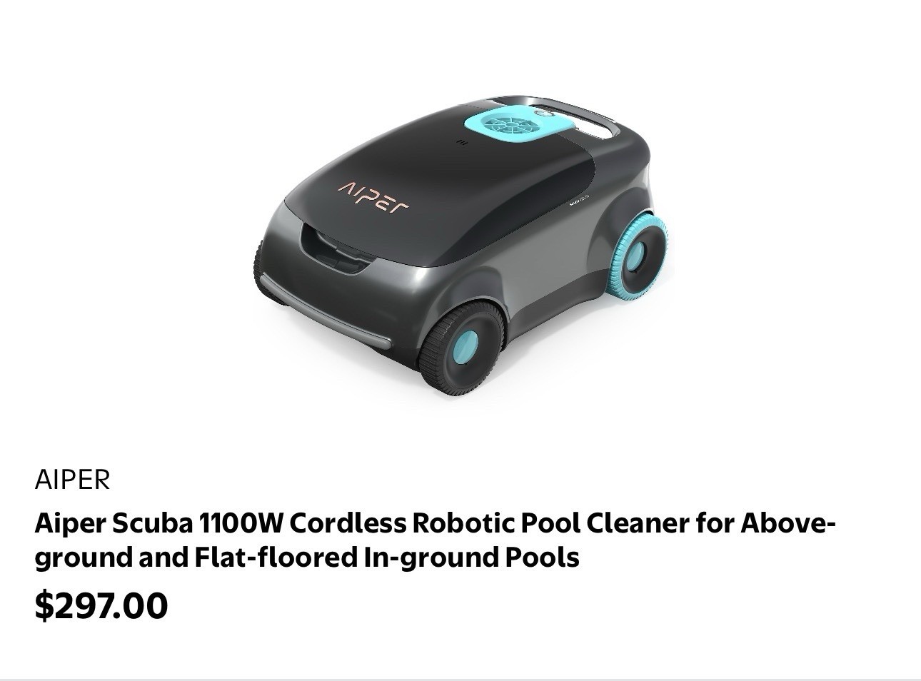 Aiper Scuba 1100W Cordless Robotic Pool Cleaner gallery