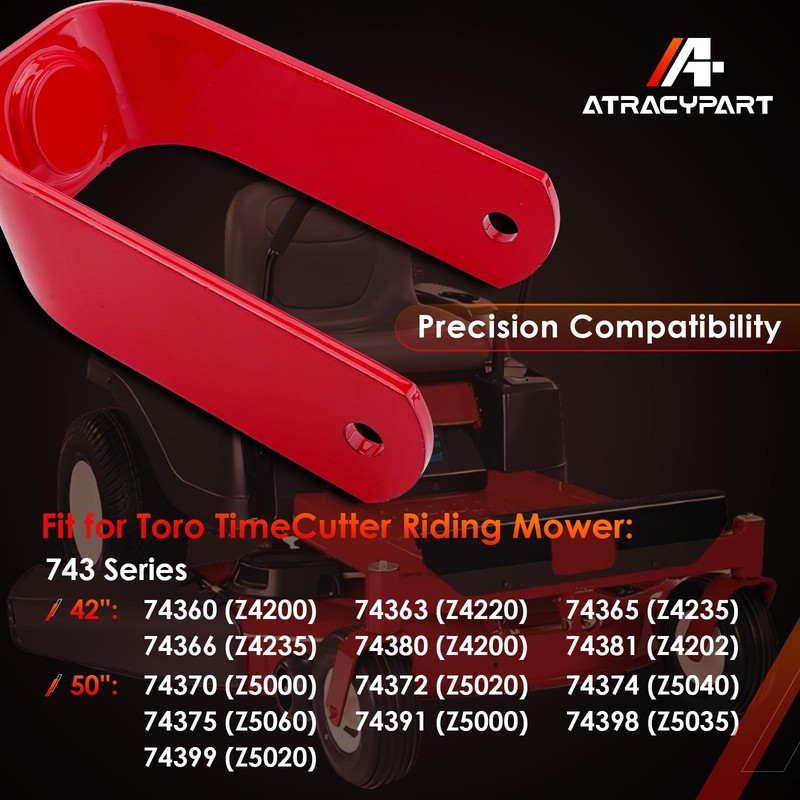 ATRACYPART Caster Fork Assembly, Compatible with Toro 108-7851-01 Red gallery