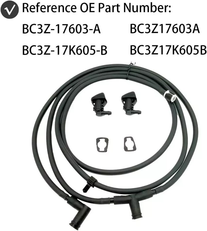 Windshield Washer Nozzle Jet Hose Kit for 2011-2016 Ford F250 F350 F450 F550 Sup gallery