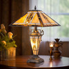 Tiffany Table Lamps with Nightlight,16" Wide Handmade Stained Glass Desk Lamp fo gallery