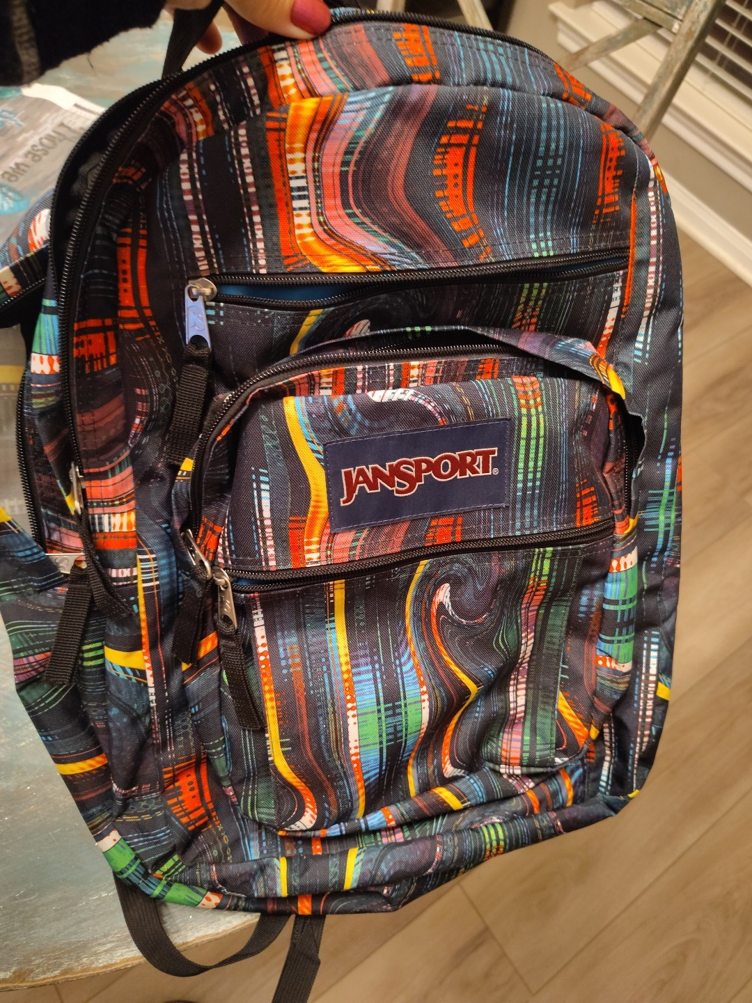 Jansport Multicolour Vertical Swirl Back Pack