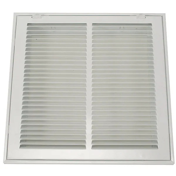 Ceiling/Wall Filtered Return Air Grille,14 in W x 25 in H Opening, White, gallery
