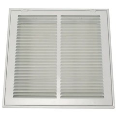 Ceiling/Wall Filtered Return Air Grille,14 in W x 25 in H Opening, White,