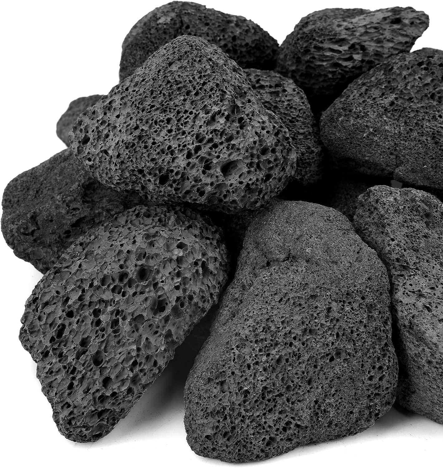2.75-5 Large Volcanic Lava Rock 10 Pounds for Fire Pits Bowls Fireplaces gallery