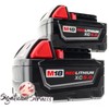(2) GENUINE 18V Milwaukee 48-11-1850 5.0 AH Batteries M18 XC18 48-11-1852 NEW gallery