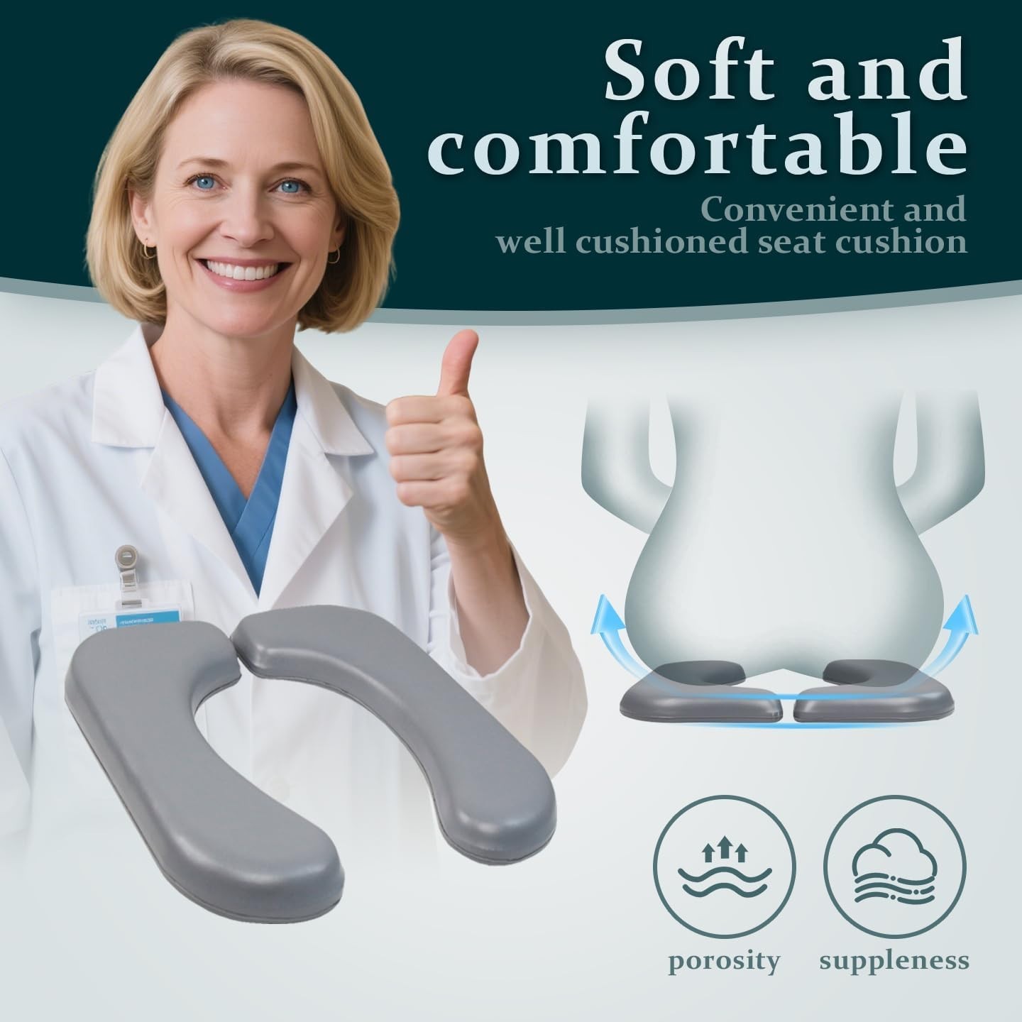 Two-Piece Commode Seat Pad,Waterproof Soft Toilet Seat Cover gallery