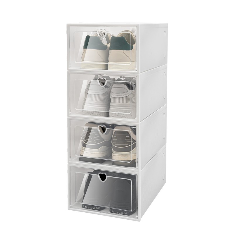 20pcs Stackable Shoe Storage Box Durable Plastic Sneaker Display Case Organizer gallery