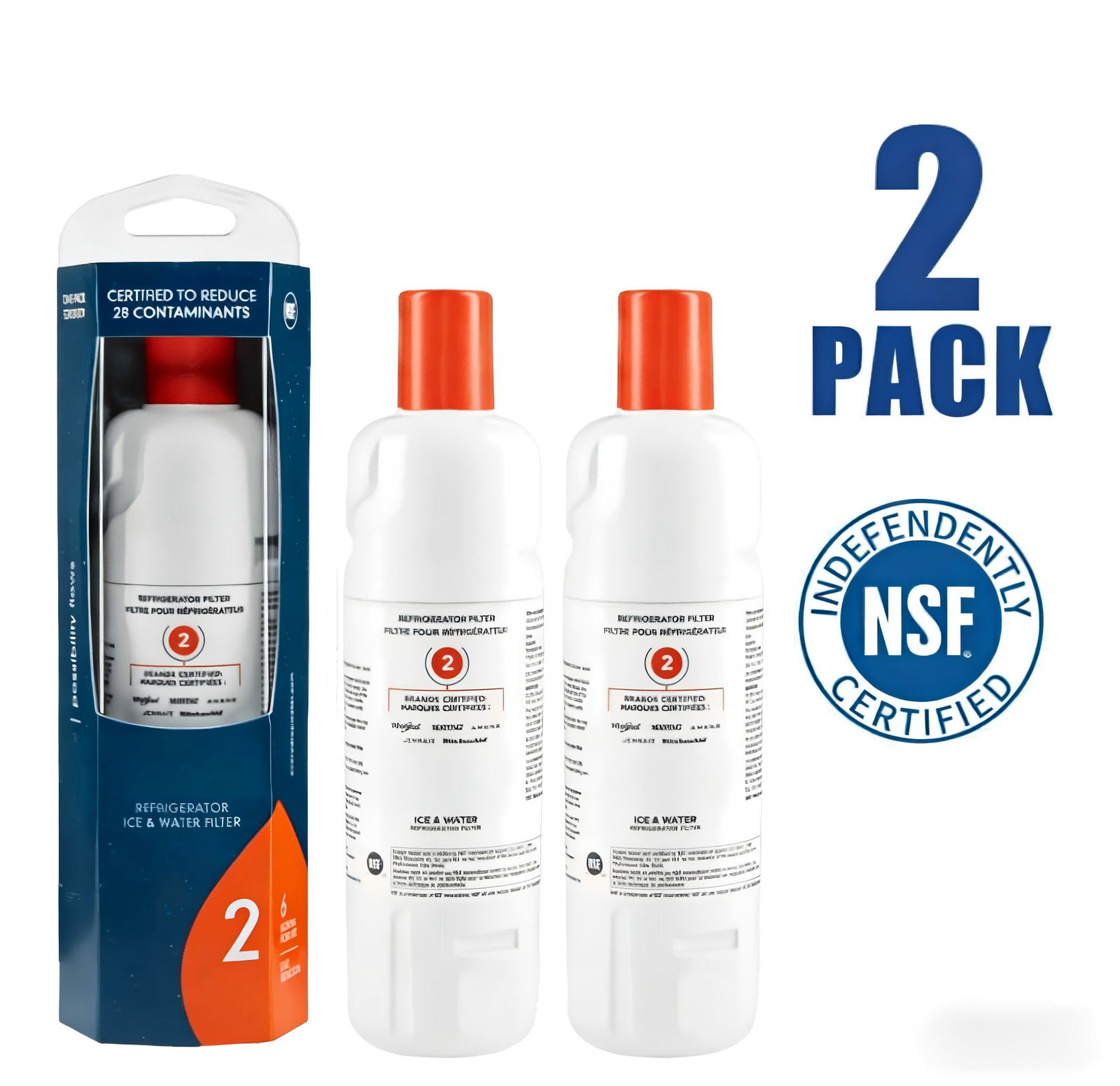 [New]2 Pack-Refrigerator Ice Replacement W10413²645A EDR2²RXD1 Filter gallery