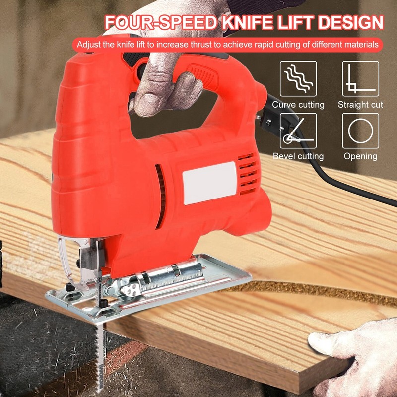 800W Electric Jig Saw 6-Speed Adjustable Wood Metal Cutter Tool 110V US Plug gallery