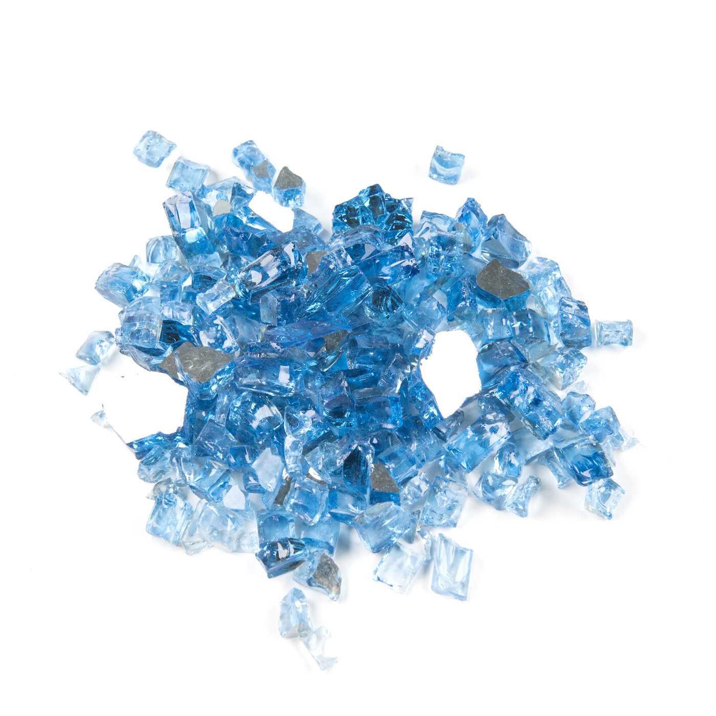 VIVID Pacific Blue Reflective Fireglass 1/2" Inch Fireplace / Fire Pit Glass gallery