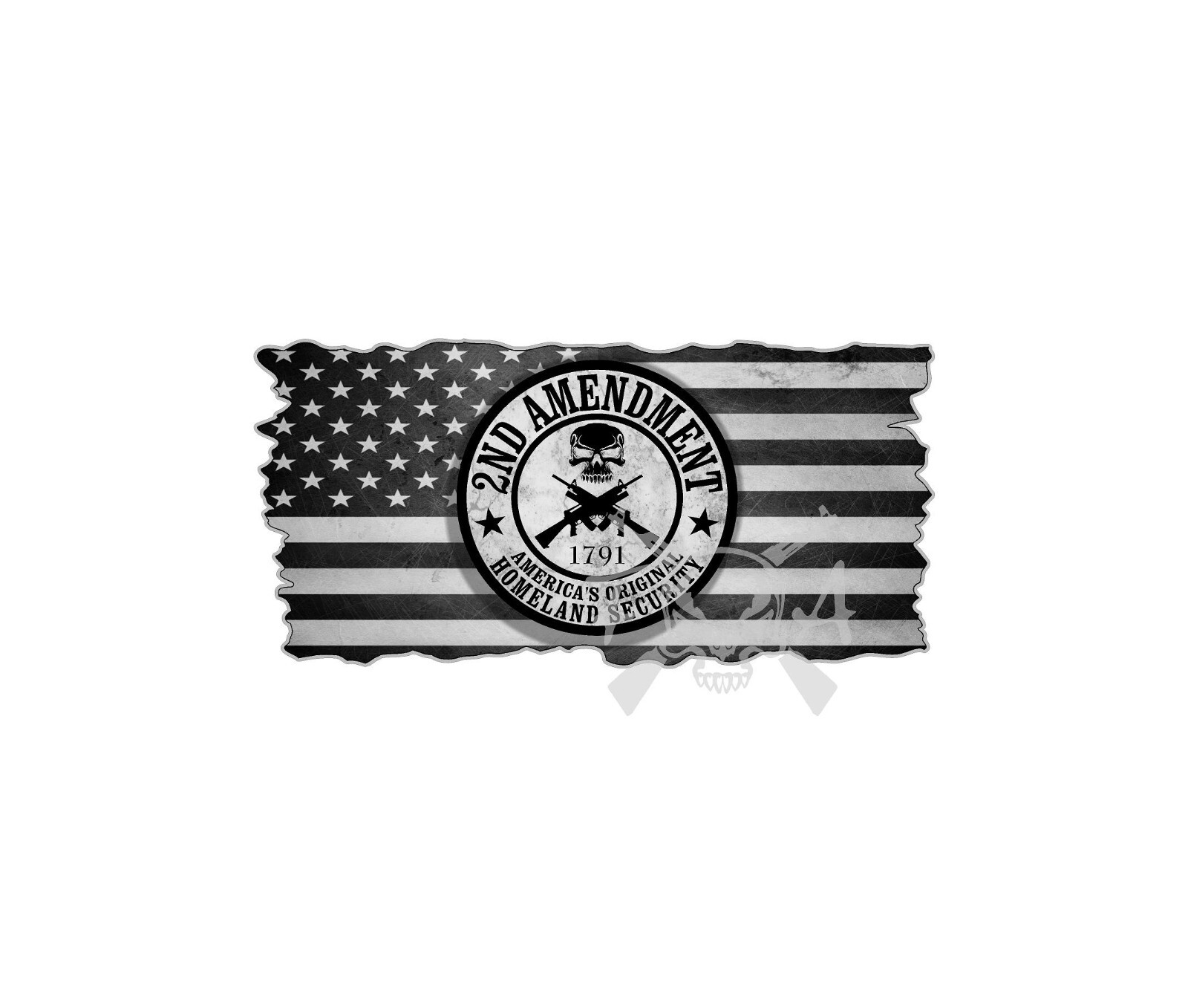 Homeland Security 2nd Amendment American Flag Vinyl Decal sticker United States gallery