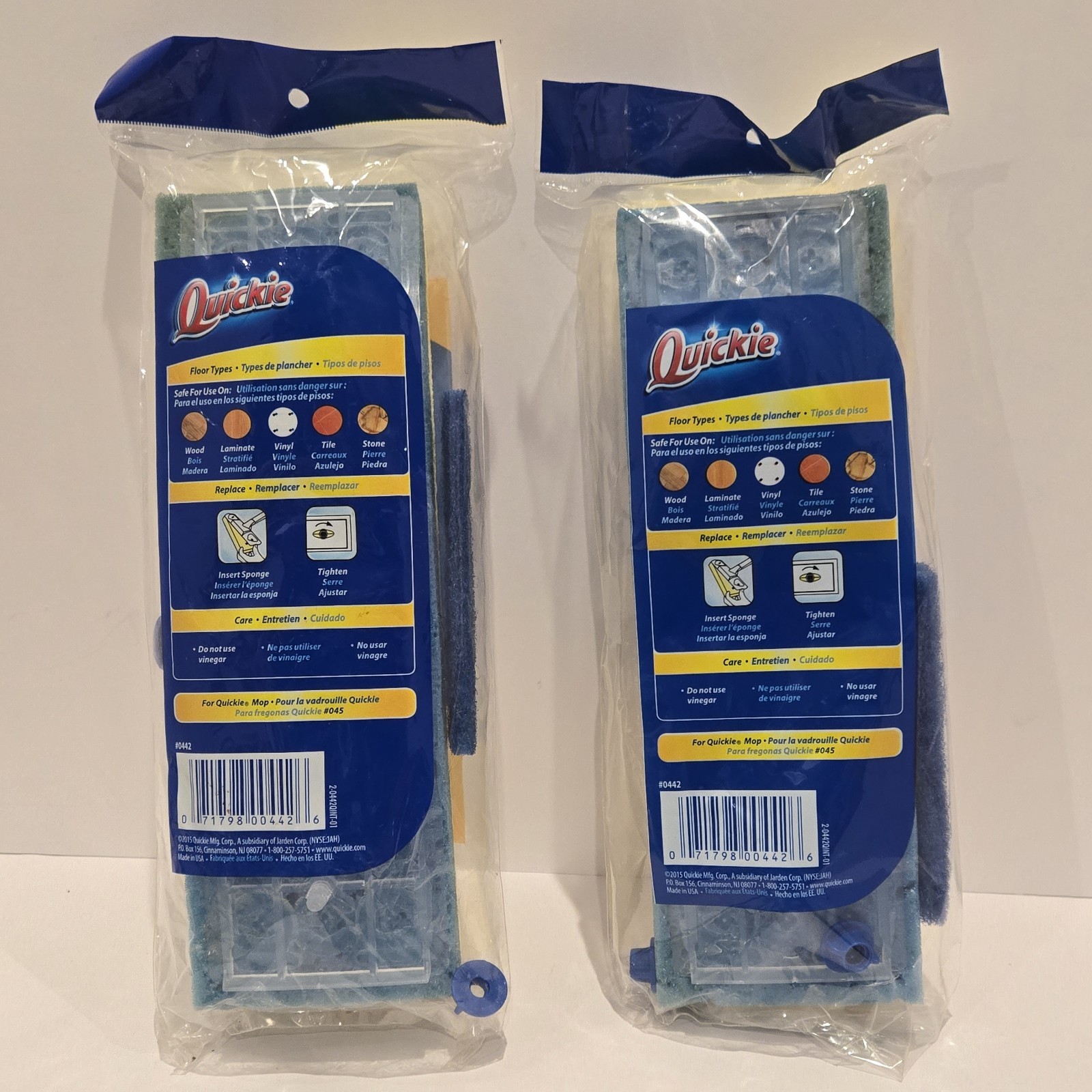 Lot Of 2 Quickie Clean Squeeze Sponge Mop Refill Replacement Type S Fits 045 gallery