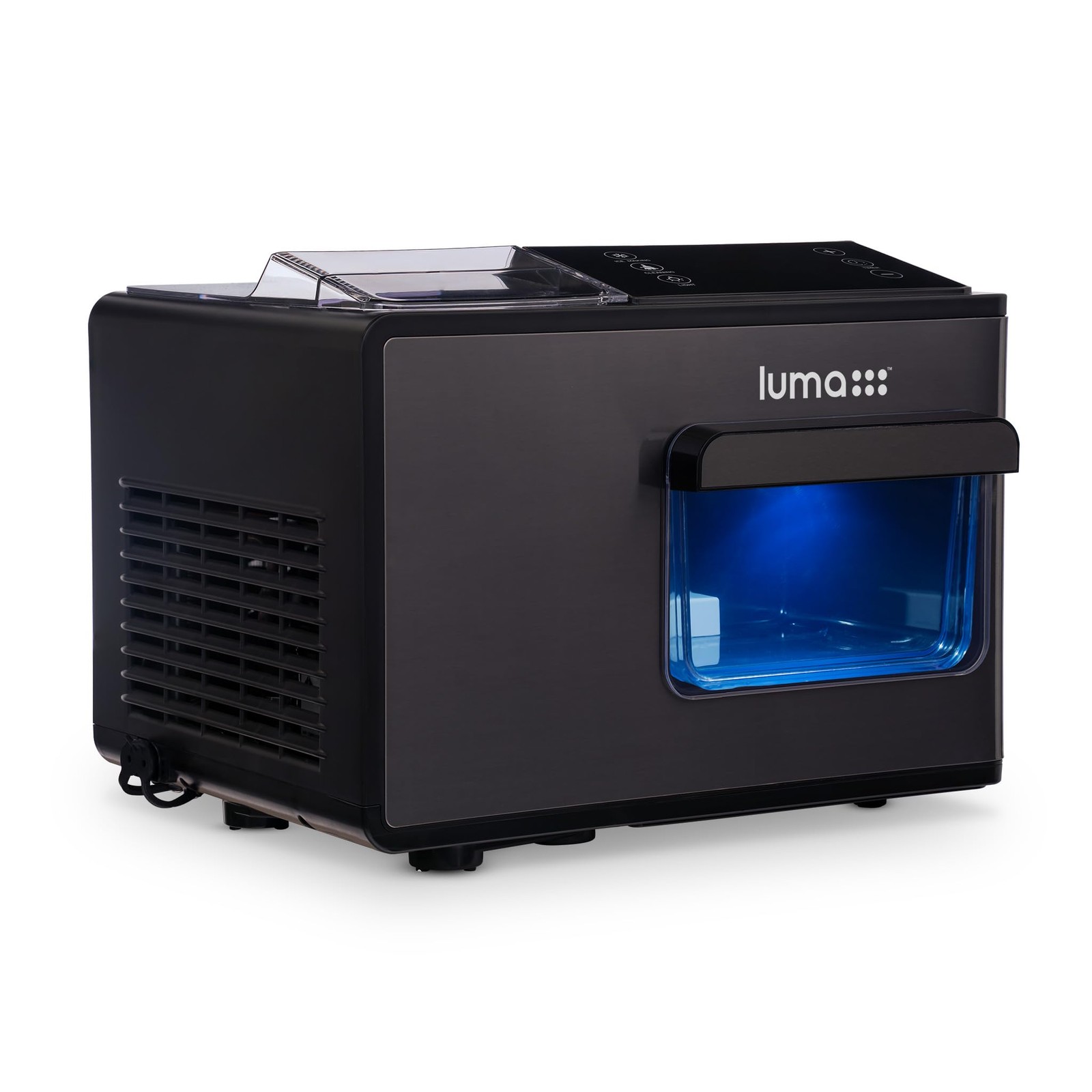 Luma Nugget Countertop Ice Maker, 44 lbs in 24 Hours, Black Stainless Steel Ice gallery