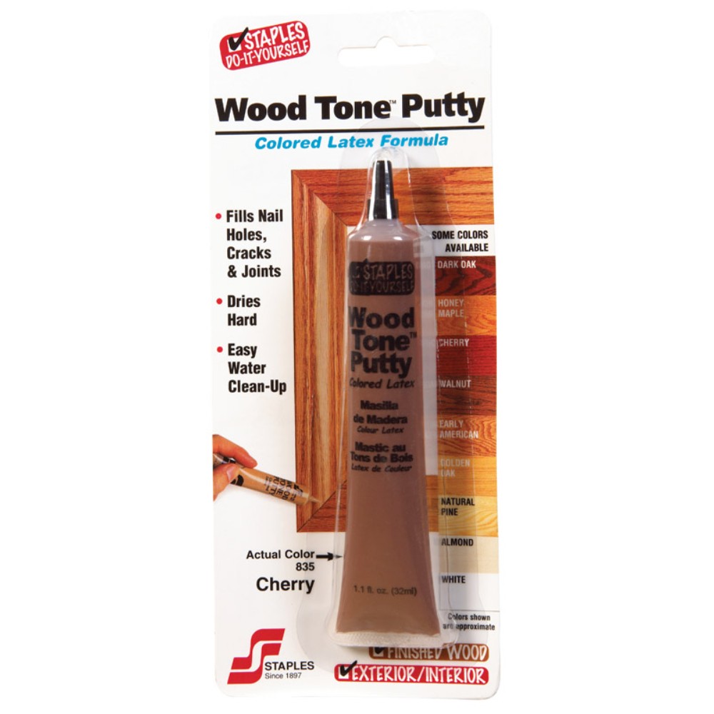 Staples 835 Red Mahogany/Cherry Indoor/Outdoor Colored Wood Latex Putty 1.05 oz. gallery
