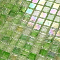 Covers 5.75 Sq.Ft Glue Down Mosaic Tile – 0.4″x0.4″ Translucent Green