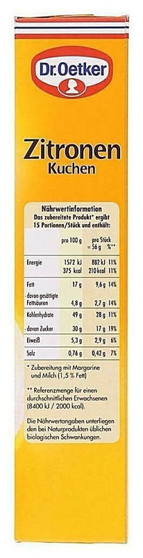 Dr. Oetker Lemon Cake Baking Mix Backmischung New from Germany gallery