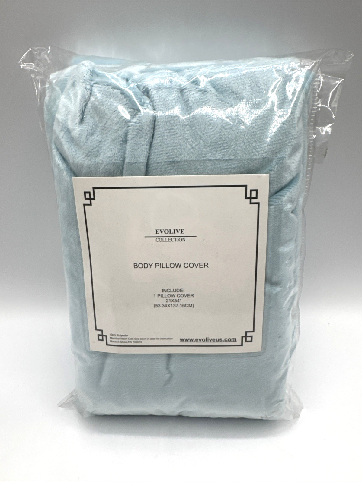 Body Pillow Cover Polyester Aqua 21''x54'' gallery