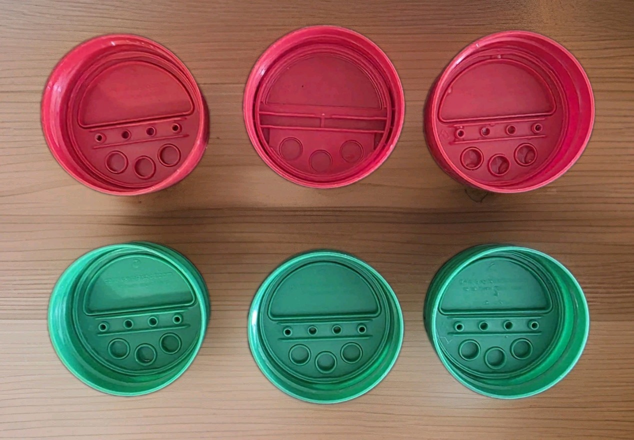 6 Parmesan Cheese Container Lids For Jars Or Craft Supplies Organize LIDS ONLY gallery