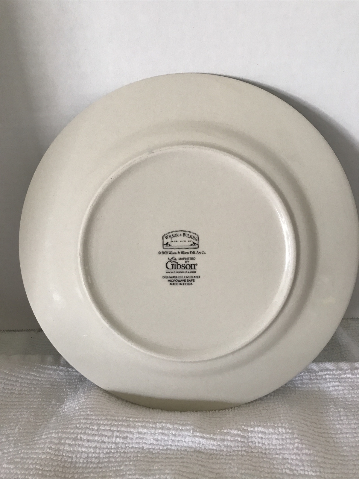 Gibson 2002 Wilson & Wilson Folk Art Duck Decoys Primitive Salad Plate 9" gallery