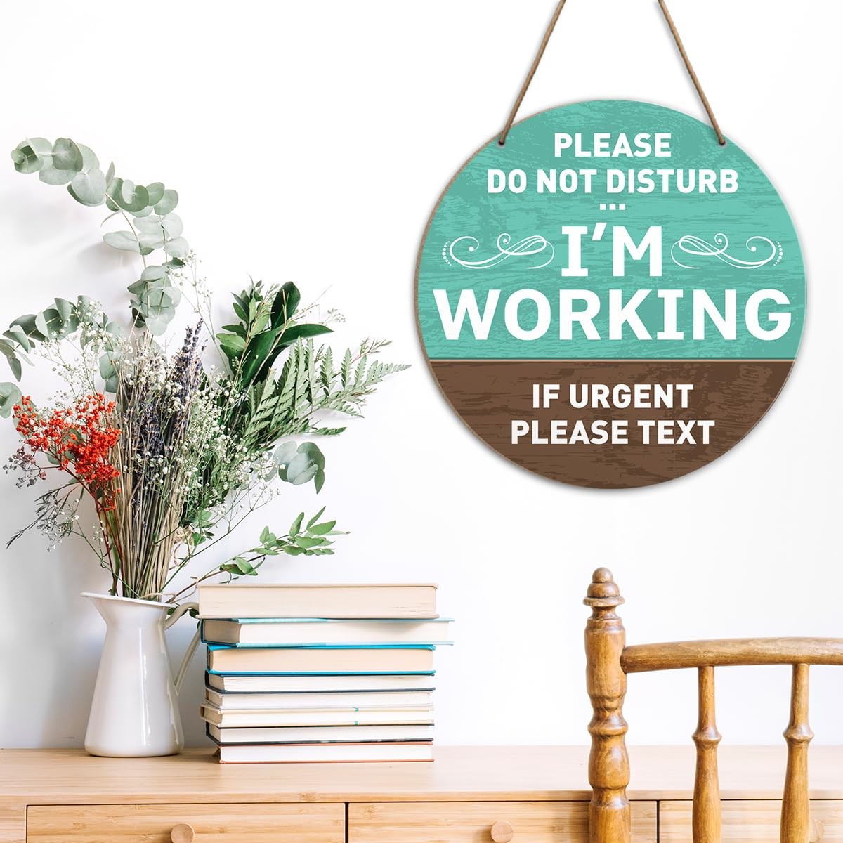 I Am Working Sign, Do Not Disturb Sign, Do Not Disturb Door Sign for Home Off... gallery