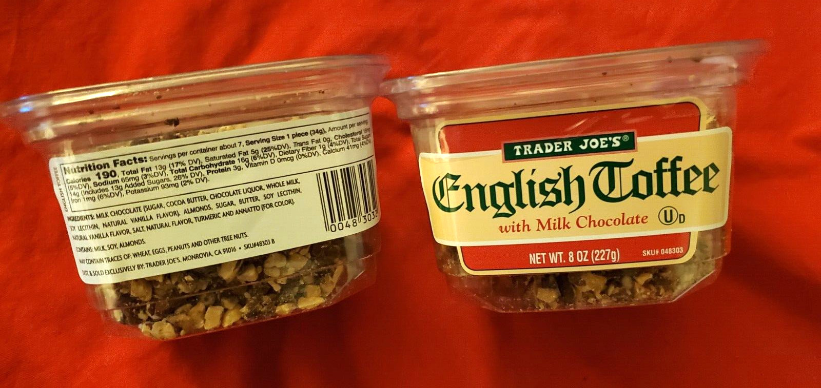 2 PACK TRADER JOE'S ENGLISH TOFFEE 8 OZ EACH gallery