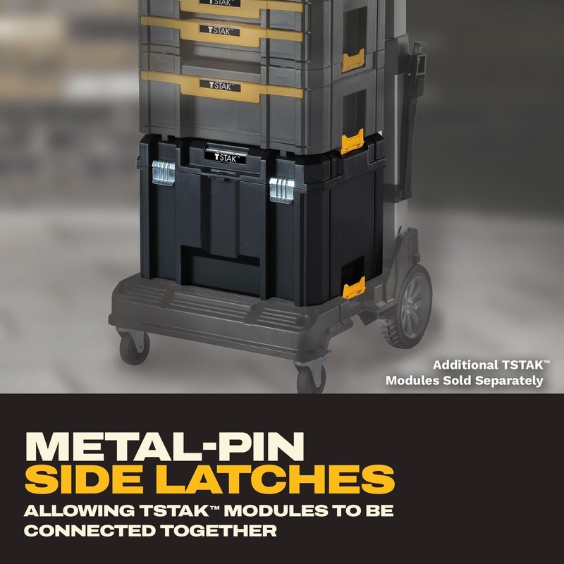 TSTAK Tool Box Extra Large Removable Tray Water Resistant DEWALT DWST17806 Easy gallery