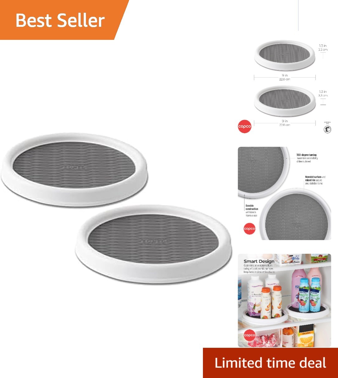 Effortless Access 9-Inch Lazy Susan Turntables, Set of 2 – Neat Organization gallery
