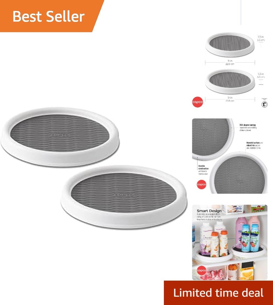 Effortless Access 9-Inch Lazy Susan Turntables, Set of 2 – Neat Organization