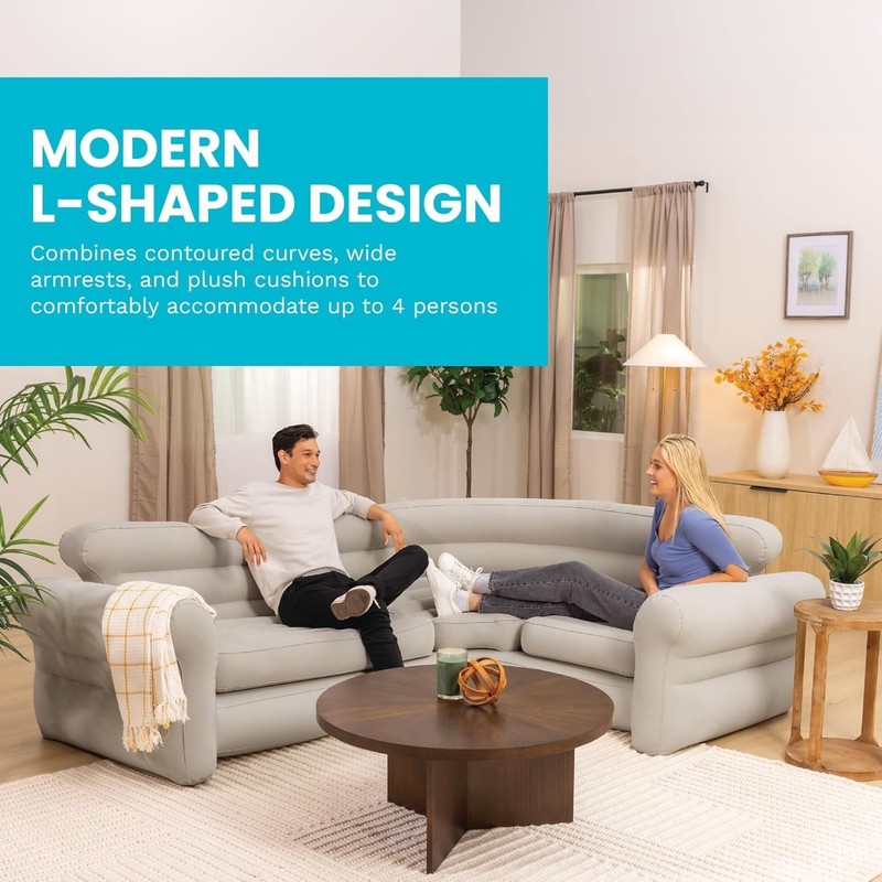 Ultra Comfort Corner Sofa Sleeper Couch Blow Up Futon Sectional Bed Living Room gallery