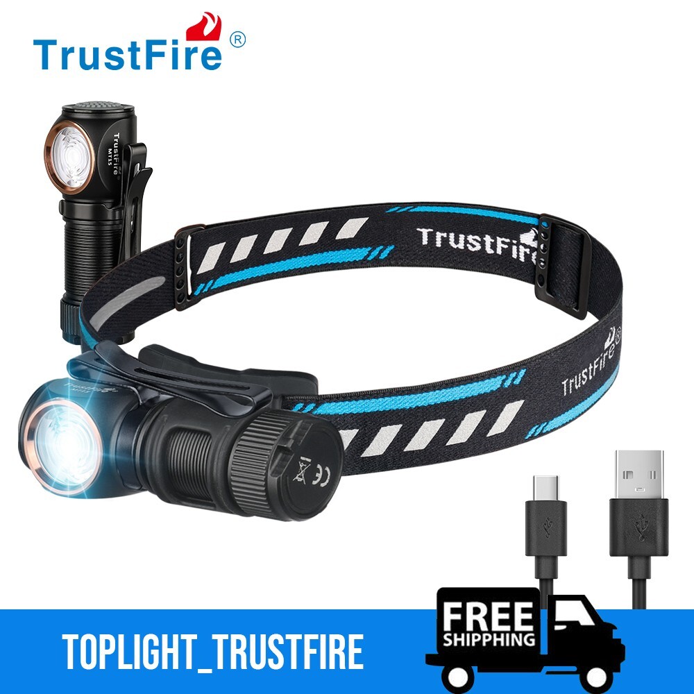 TrustFire MT15 1000LM LED Headlamp Rechargeable EDC Headlight Camping Work Light gallery
