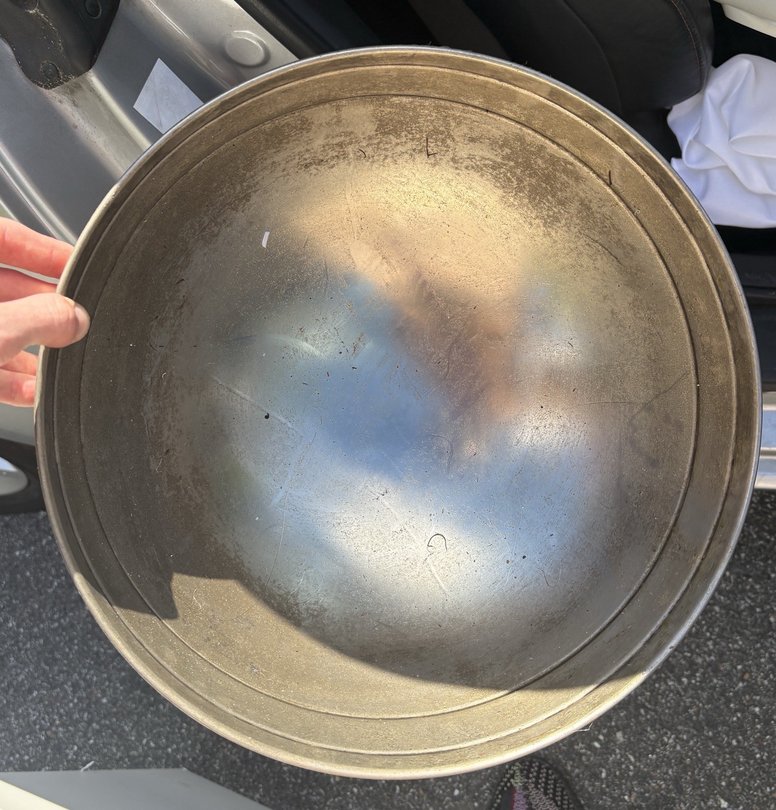 Pottery Barn Antique Silver Sentiment Serving Bowl Together With Friends & Fami gallery