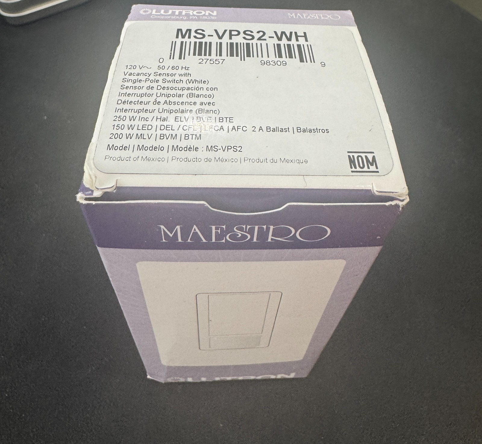 Lutron MS-VPS2-WH Auto-Off Vacancy Only, 2A Motion Detection Light Switch gallery