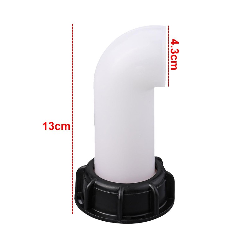 2Pcs IBC Container Adapter Outlet Spout 90�� Rain Garden Water Tank Parts 60mm gallery